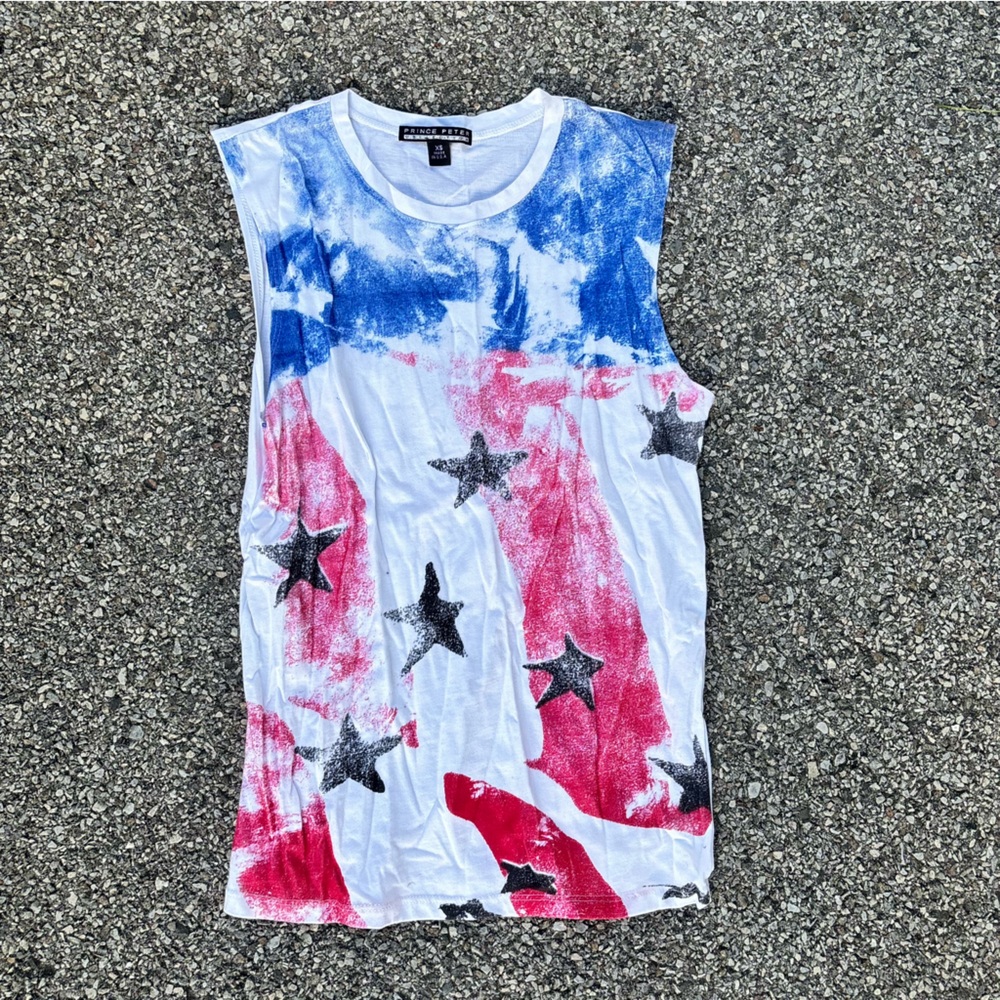 Red, white, and blue stars tank top